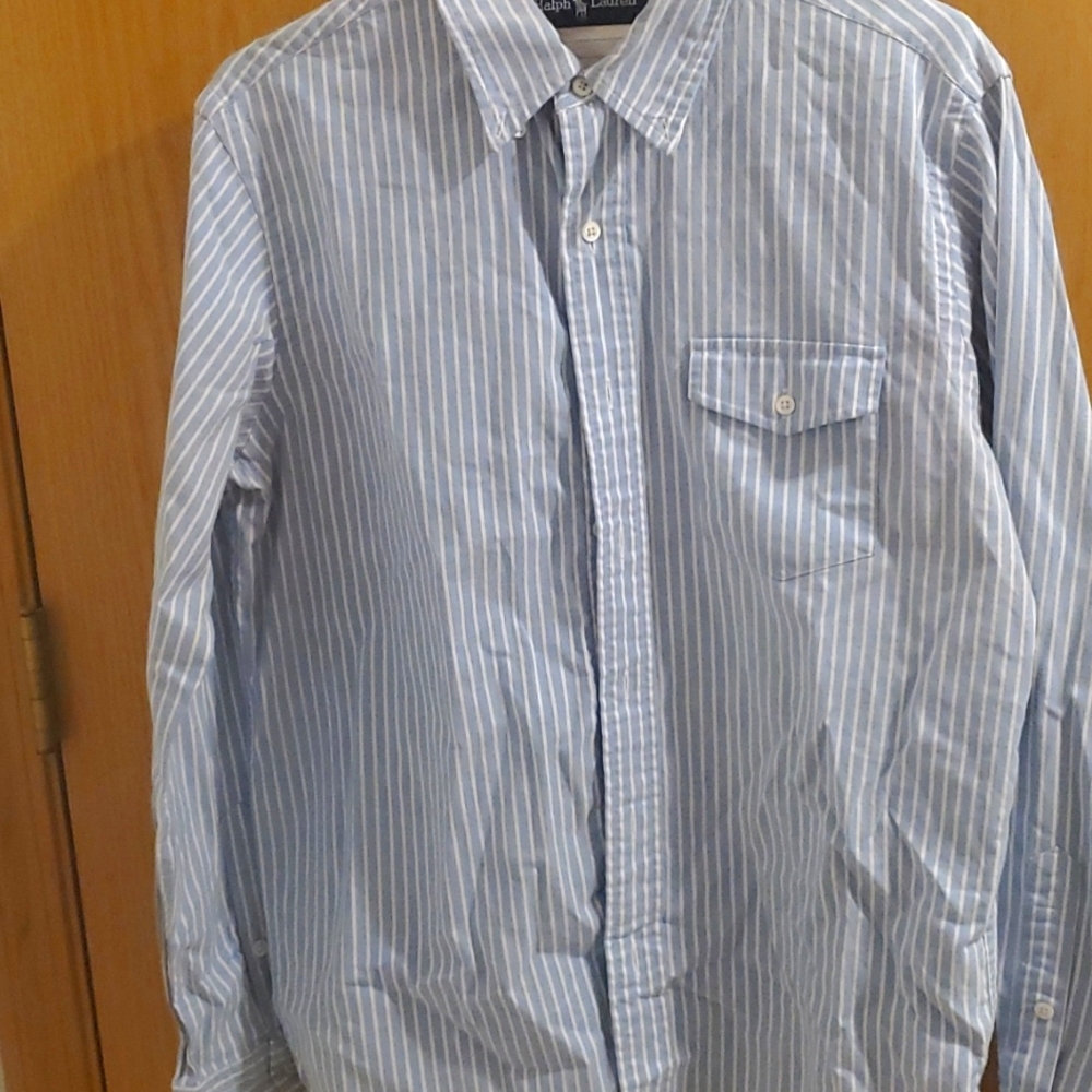 Ralph Lauren medium men's shirt blue /white stripe